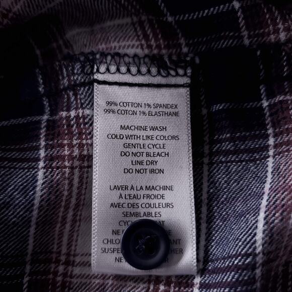 BeachLunchLounge Plaid Pullover Wmns XS 3/4 Button Up Collared Pockets Beachy - Picture 10 of 11